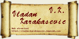 Vladan Karakašević vizit kartica